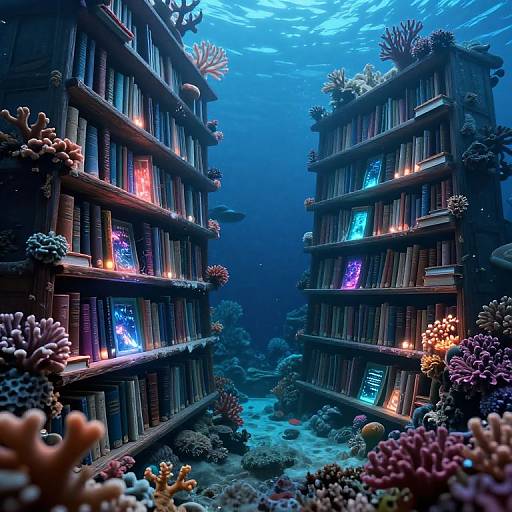 Submerged Otherworldly Coral Library