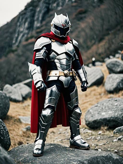 Heroic Male Warrior in Full Armor