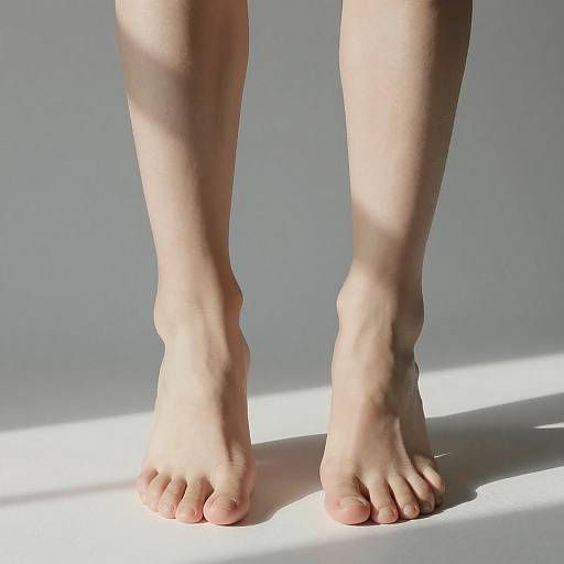 Bare Female Feet in Soft Lighting