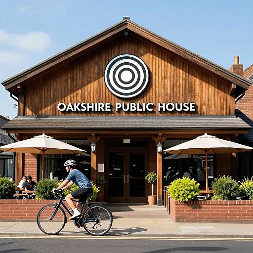 Bicyclists Outside Oakshire Public House