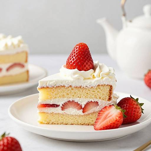Delicate Sponge Cake with Strawberries