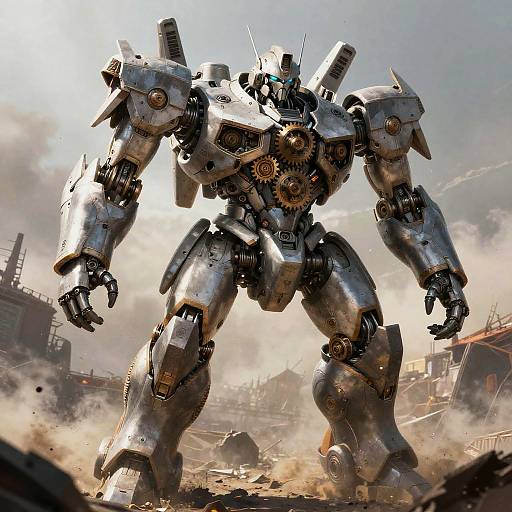 Epic Realistic Giant Robot Battle