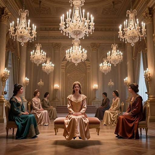 Upside-Down Palace with Hovering Nobles