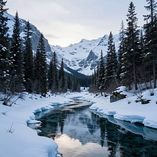 Serene Maligne Canyon Nature Scene
