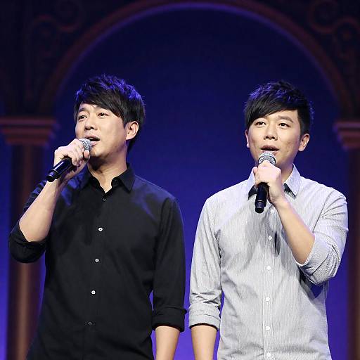 Asian Male Singers Duo On Stage