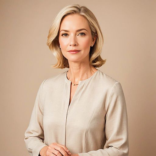 Warm Portrait of a Middle-Aged Woman Warm Portrait of a Middle-Aged Woman