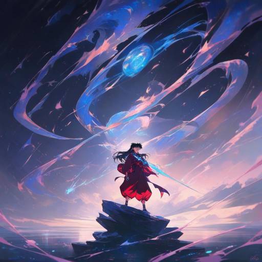Epic Anime Scene with Magical Elements