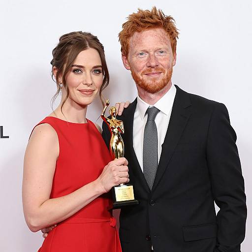 Couple with Award at Event