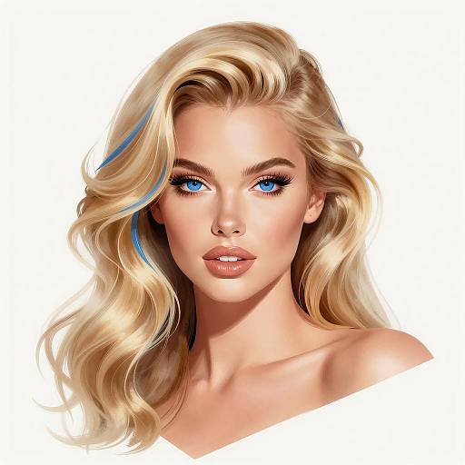 Stylized Portrait of Elegant Woman