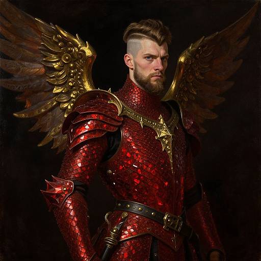 Epic Winged Hussar Warrior Portrait