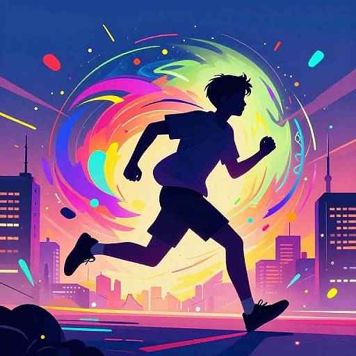 Abstract Youth Energy in Futuristic City