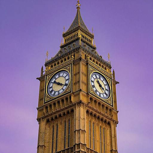Imposing Clock Tower at Vibrant Sky