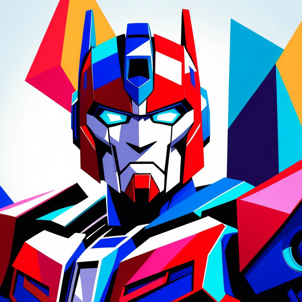 Abstract Geometric Optimus Prime Design