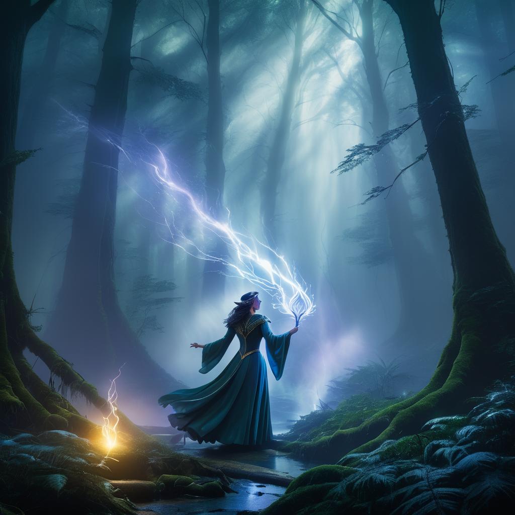 Enchanted Sorceress Casting a Spell