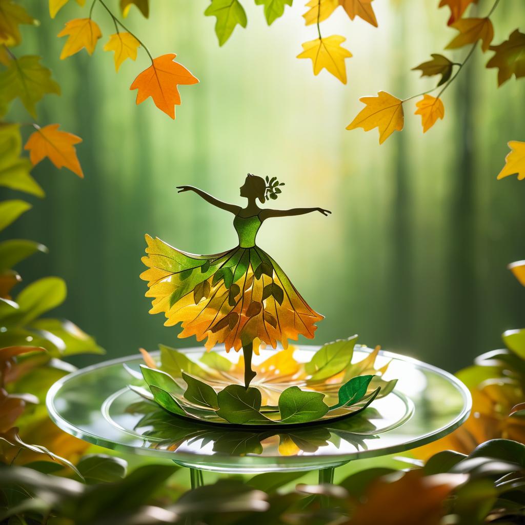 Whimsical Leaf Figurine in Autumn Magic