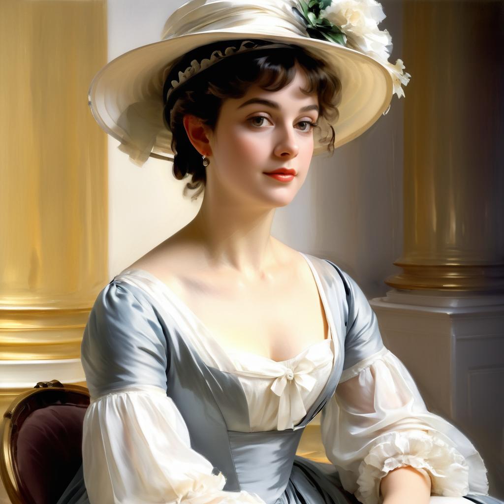 Elegant Portrait of Jane Austen