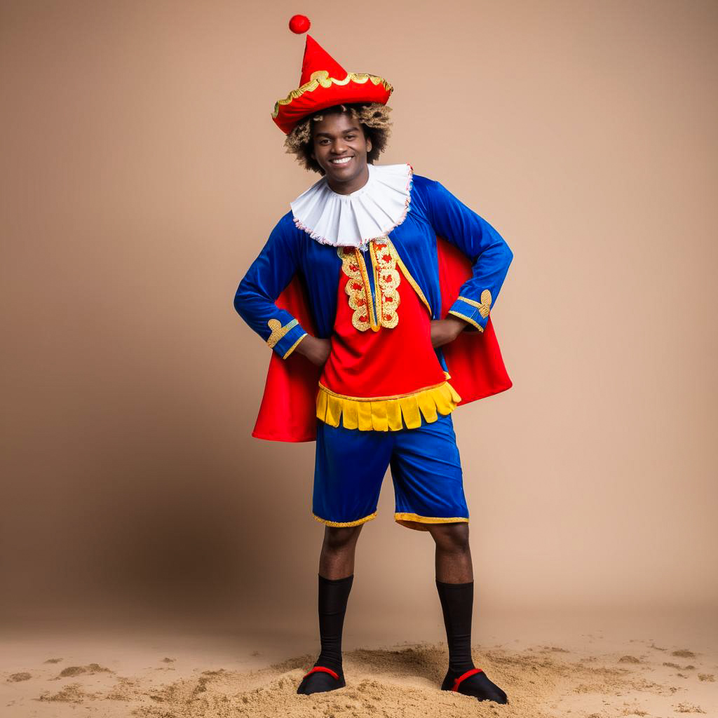 Playful Young Man in Festive Costume