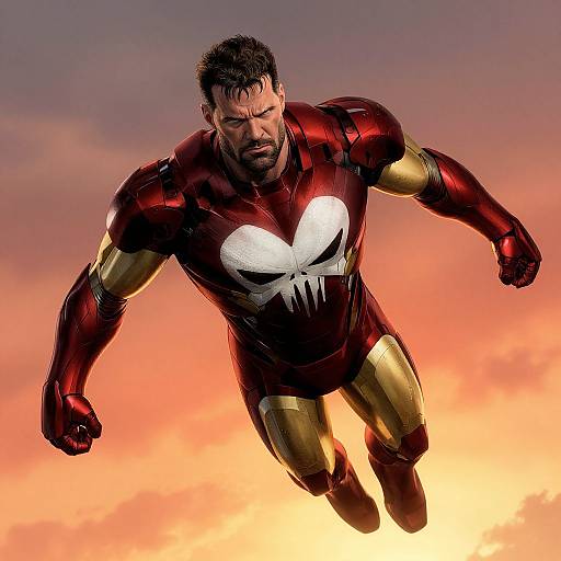 Punisher Iron Man Suit at Sunset