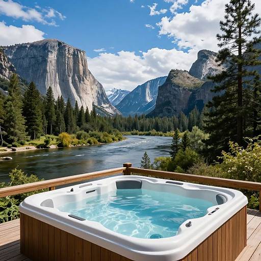 Luxurious Hot Tub Mountain View