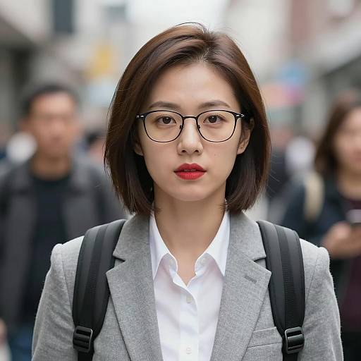 Urban Fashion Portrait of Asian Woman