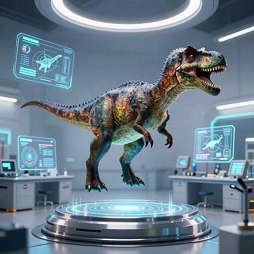 Futuristic Dinosaur 3D Model Lab