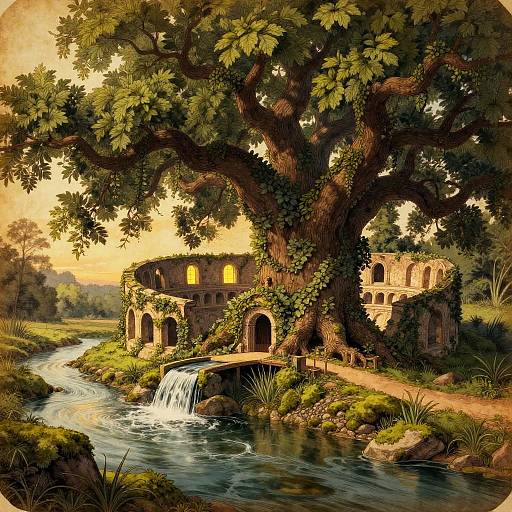 Sunken Ivy Amphitheater Inside Giant Oak