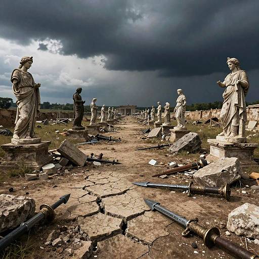 Epic Aftermath of Ancient Battlefield