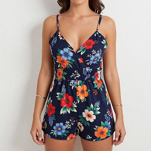 Casual Summer Floral Romper Style
