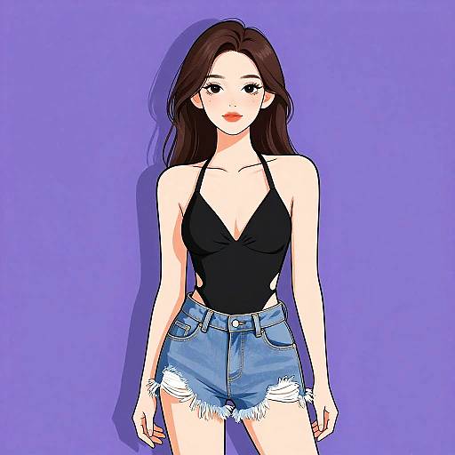 Stylish Woman in Summer Outfit