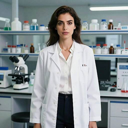 Sophisticated Female Scientist Glamour Shot