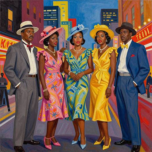 Romare Bearden Inspired Harlem Nightlife