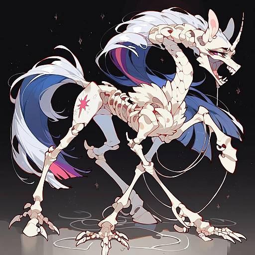 Aggressive Twilight Sparkle Skeleton Design