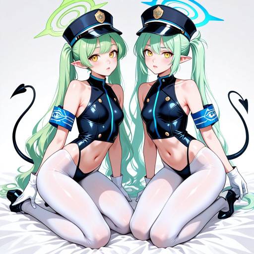 Whimsical Hikari Scene with Enchanting Girls