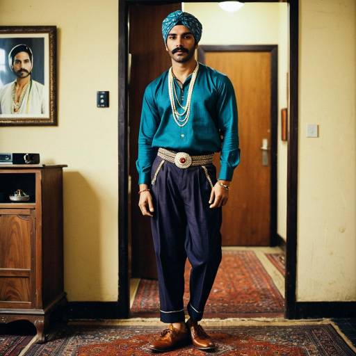 Retro Bollywood Style Male Portrait