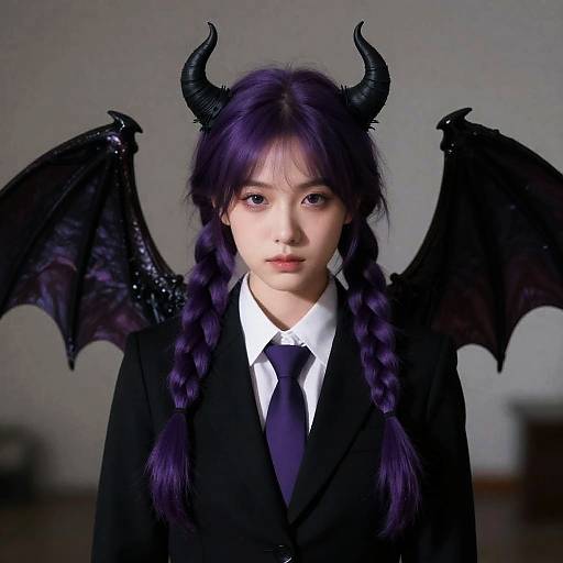 Apocalyptic Romanian Girl with Demon Wings