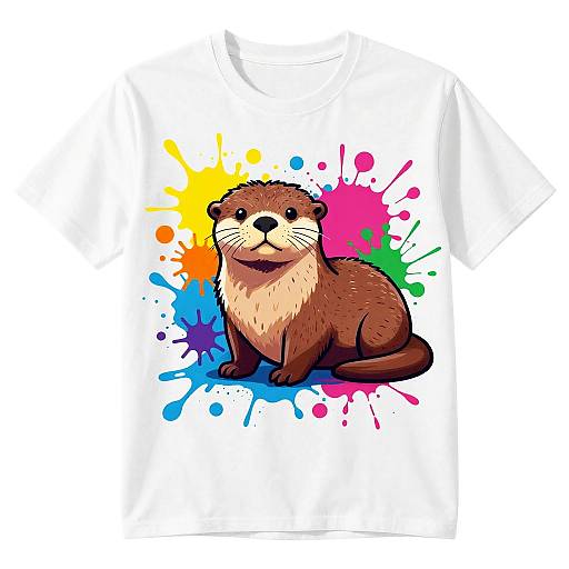Colorful Otter Graffiti T-Shirt Art