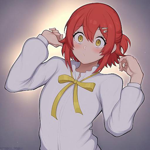 Illustration of Hanasaki miyabi, holostars in the style of Afrobull