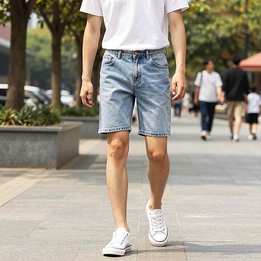 Teen in Vibrant Summer City Park