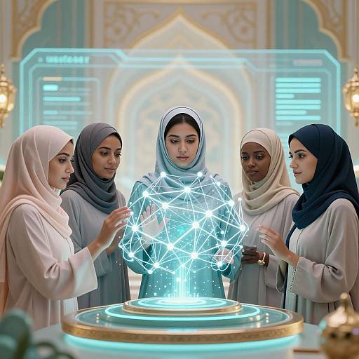 Futuristic Islamic AI Interaction