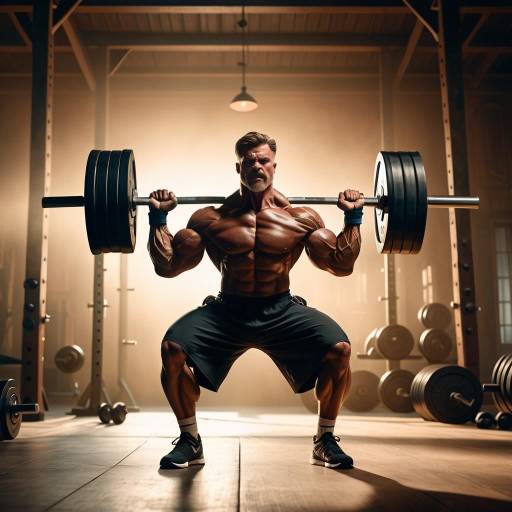 Cinematic Strength: A Powerful Weightlifter