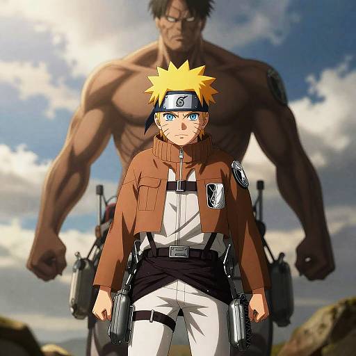 Naruto Meets Titan Anime Poster