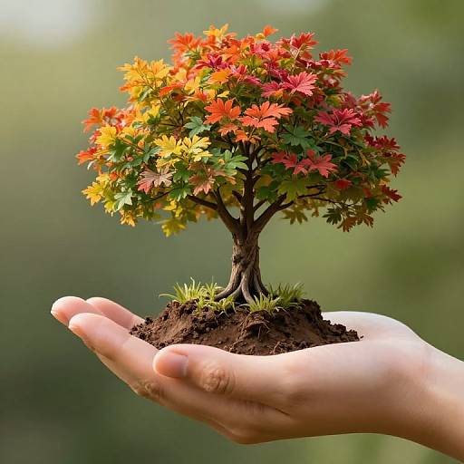 Miniature Floating World in Hand