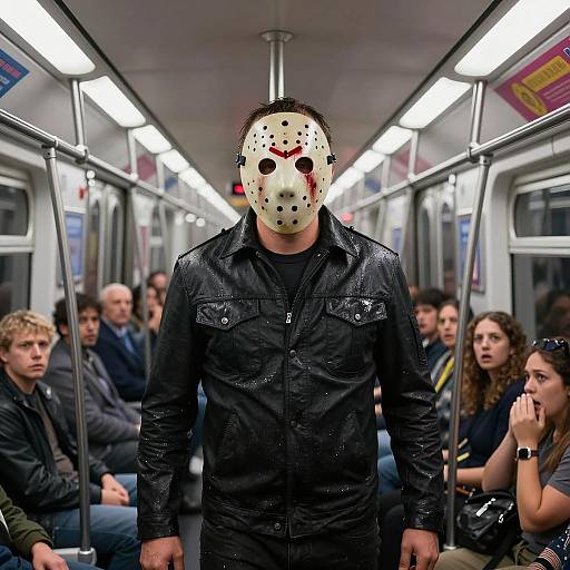 Eerie Subway Encounter with Jason Voorhees