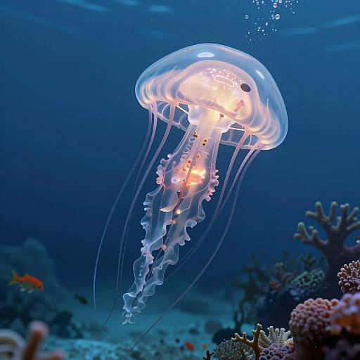 Futuristic Jellyfish-Inspired Underwater Vehicle