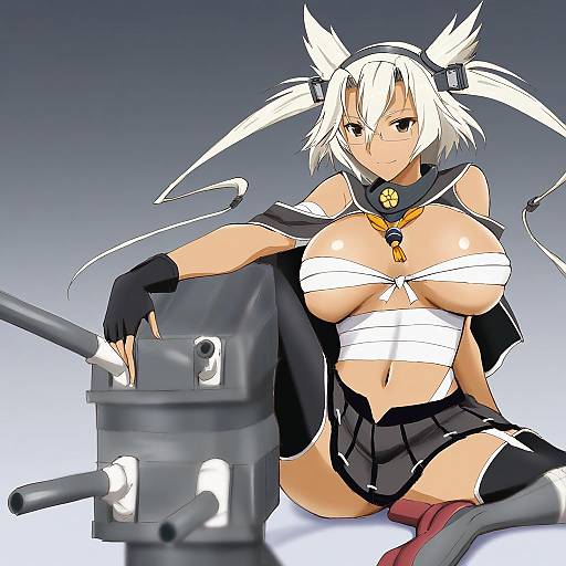Illustration of Musashi kai (kancolle), kantai collection in the style of Kinfuji
