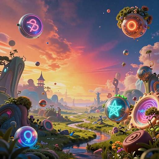 Surreal Sci-Fi Fantasy Landscape