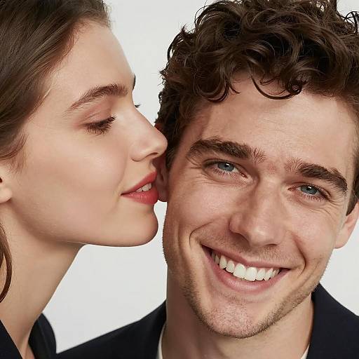 Charming Couple in Dark Clothing