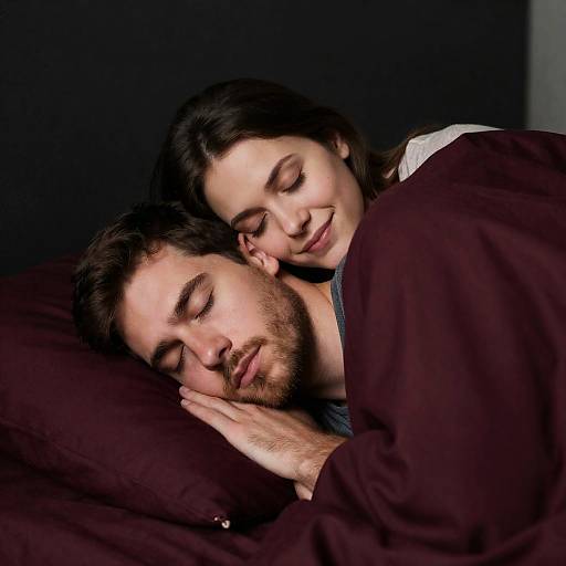 Intimate Sleep Moment Between Lovers