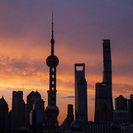 Famous City Skylines at Sunset