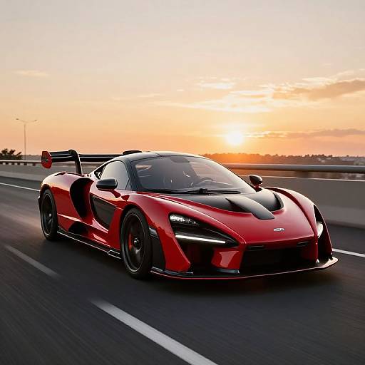 3D McLaren Senna on Futuristic Bridge